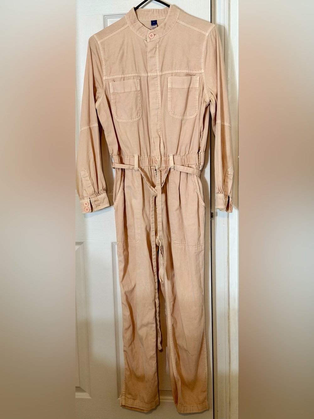 Old Navy Blush Utility Jumpsuit with Drawstring Waist
